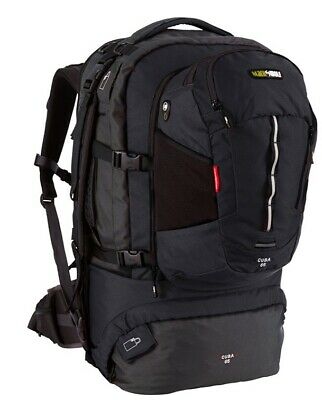 Black Wolf Cuba 65L EXPANDABLE Travel Pack & daypack - Black