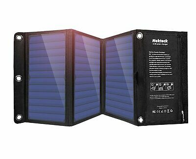 Nekteck 21W Solar Charger 2-Port USB Solar Panel Cell Camping Travel